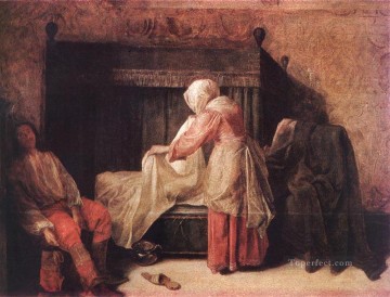 Pieter de Hooch Painting - The Morning of a Young man genre Pieter de Hooch
